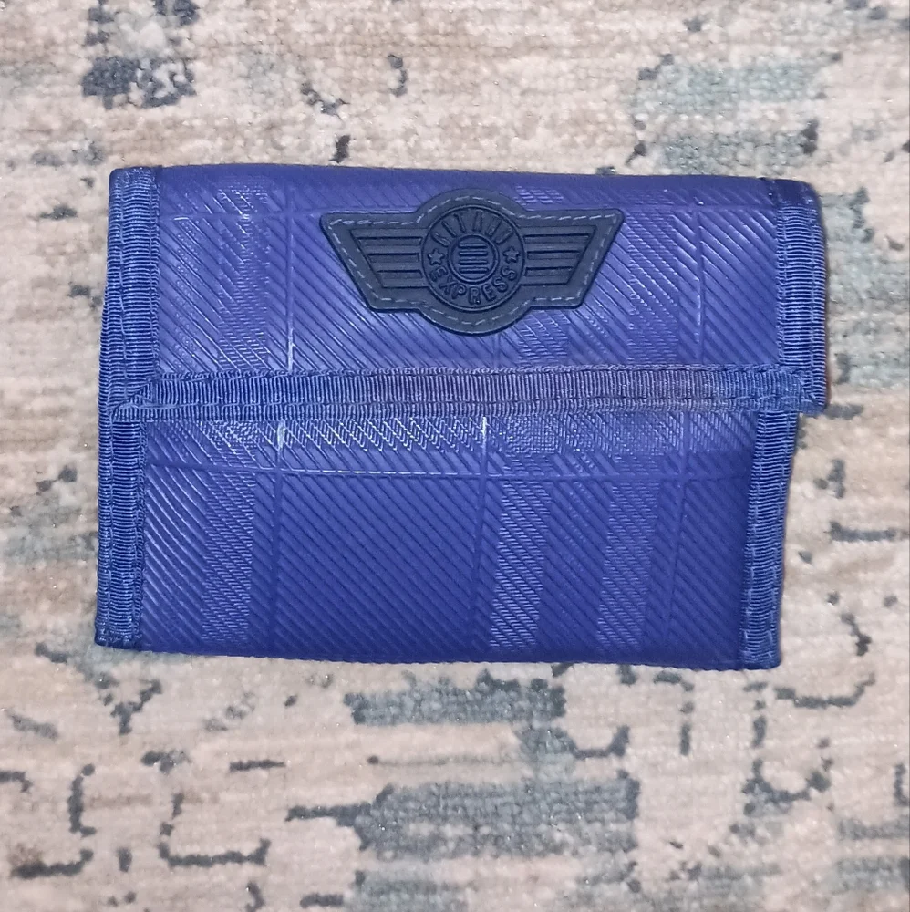 Gitano Express vintage 80'S Blue Vinyl nylon Wallet